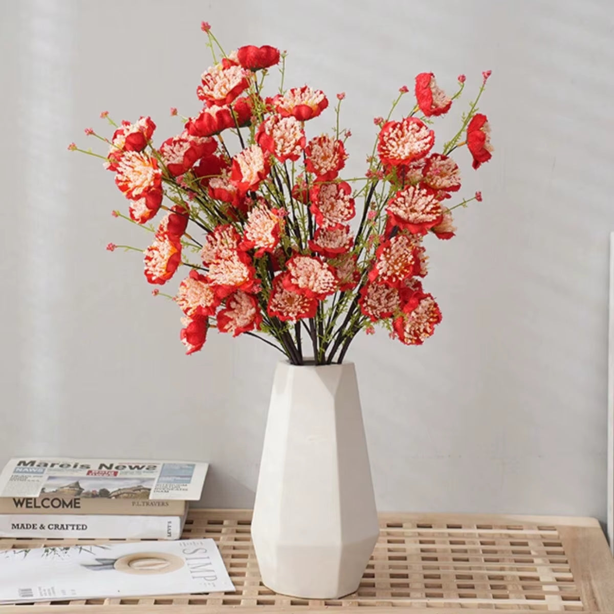 8 Pcs 23.62In Azalea Artificial Flowers Bouquet Foam Flowers Artificial Rhododendron Flowers Fake Flowers for Home