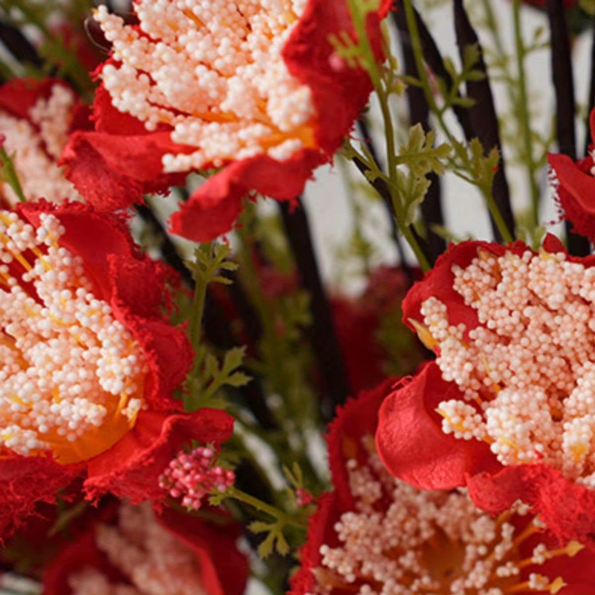 8 Pcs 23.62In Azalea Artificial Flowers Bouquet Foam Flowers Artificial Rhododendron Flowers Fake Flowers for Home