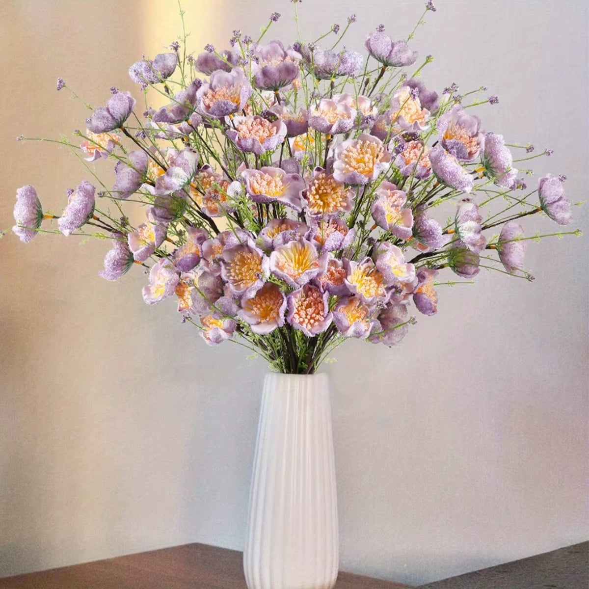 8 Pcs 23.62In Azalea Artificial Flowers Bouquet Foam Flowers Artificial Rhododendron Flowers Fake Flowers for Home
