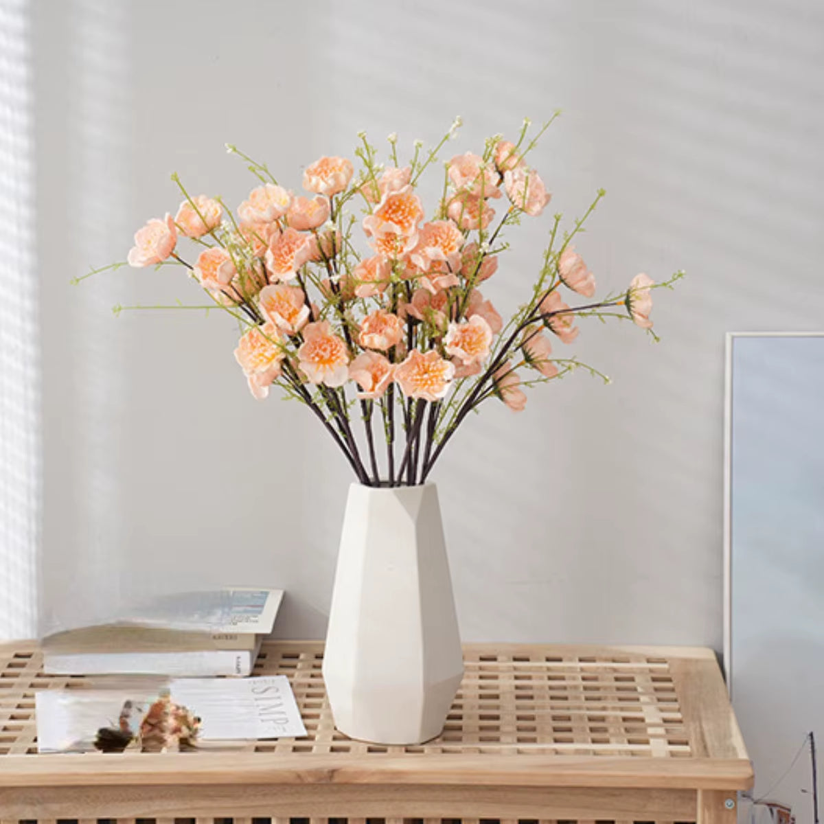 8 Pcs 23.62In Azalea Artificial Flowers Bouquet Foam Flowers Artificial Rhododendron Flowers Fake Flowers for Home