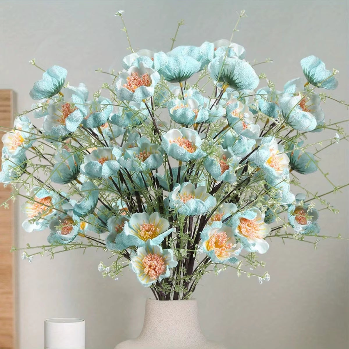 8 Pcs 23.62In Azalea Artificial Flowers Bouquet Foam Flowers Artificial Rhododendron Flowers Fake Flowers for Home